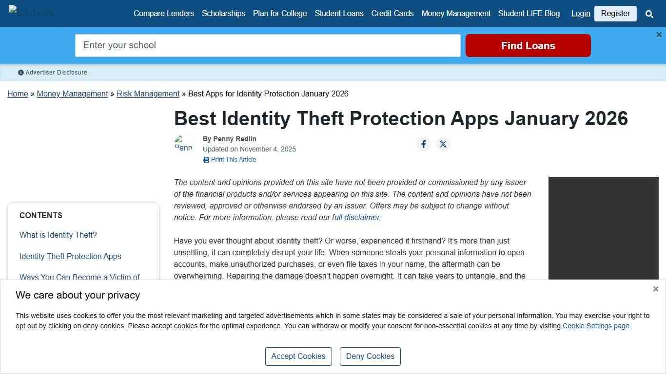 Best Apps for Identity Protection January 2026 Edvisors
